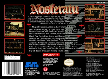 Nosferatu (USA) box cover back